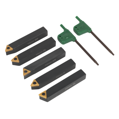 Sealey SM3025CS1 Indexable Lathe Turning Tool Set 10mm 5pc