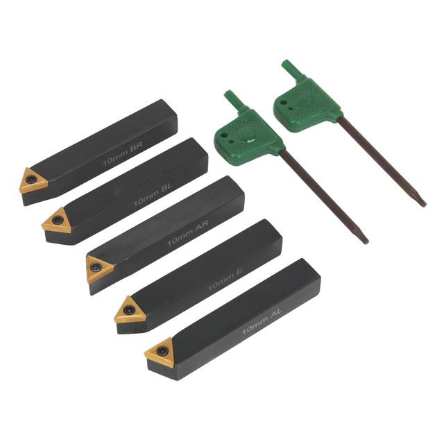 Sealey SM3025CS1 Indexable Lathe Turning Tool Set 10mm 5pc