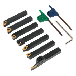 Sealey SM3025CS5 Indexable Lathe Turning Tool Set 8mm 7pc