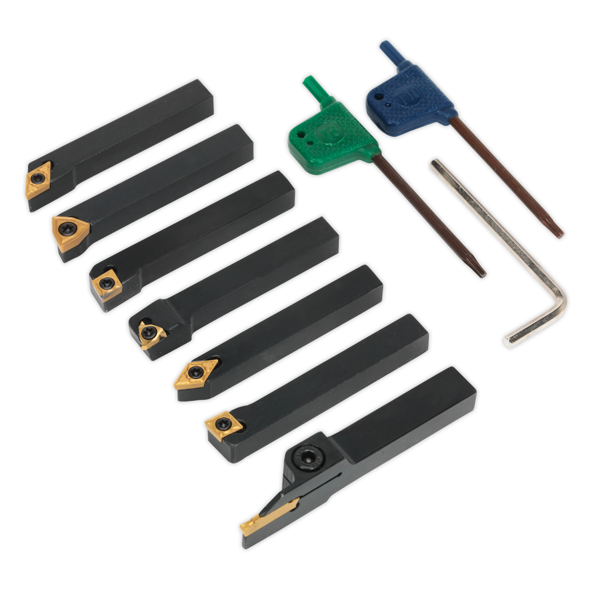 Sealey SM3025CS6 Indexable Lathe Turning Tool Set 10mm 7pc