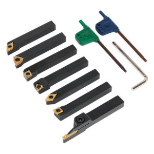 Sealey SM3025CS6 Indexable Lathe Turning Tool Set 10mm 7pc