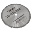 Sealey SM355B72 72tpu Cut-Off Saw Blade Ø355 x 2.4mm/Ø25.4mm