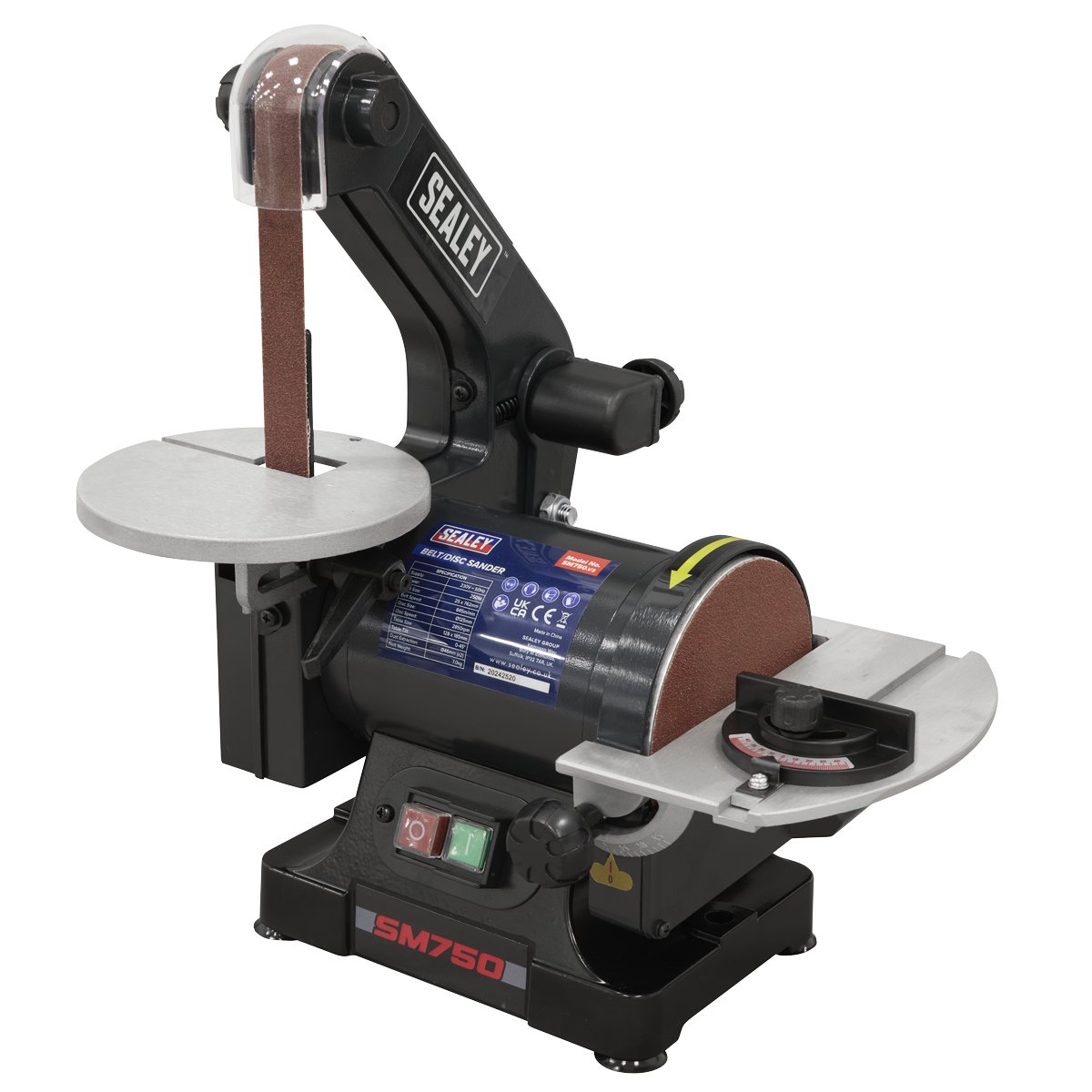 Sealey SM750 762 x 25mm Belt/125mm Disc Sander 250W/230V