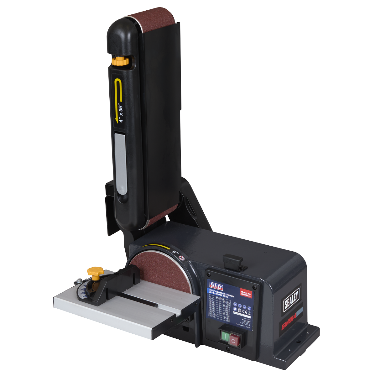 Sealey SM914 915 x 100mm Belt/150mm Disc Sander 370W/230V - additional view 7