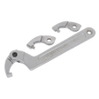 Sealey SMC2M Adjustable C-Spanner Hook & Pin Wrench Set 32-76mm 4pc