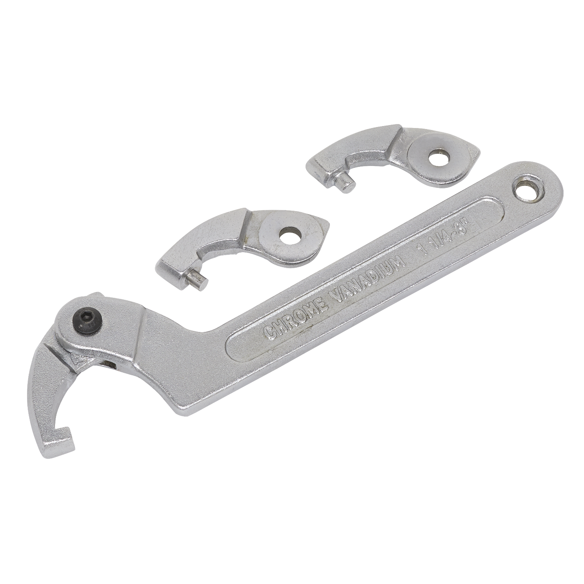 Sealey SMC2M Adjustable C-Spanner Hook & Pin Wrench Set 32-76mm 4pc