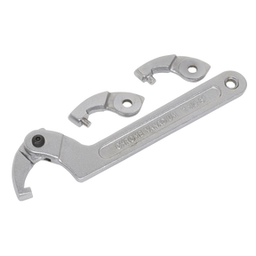 Sealey SMC2M Adjustable C-Spanner Hook & Pin Wrench Set 32-76mm 4pc