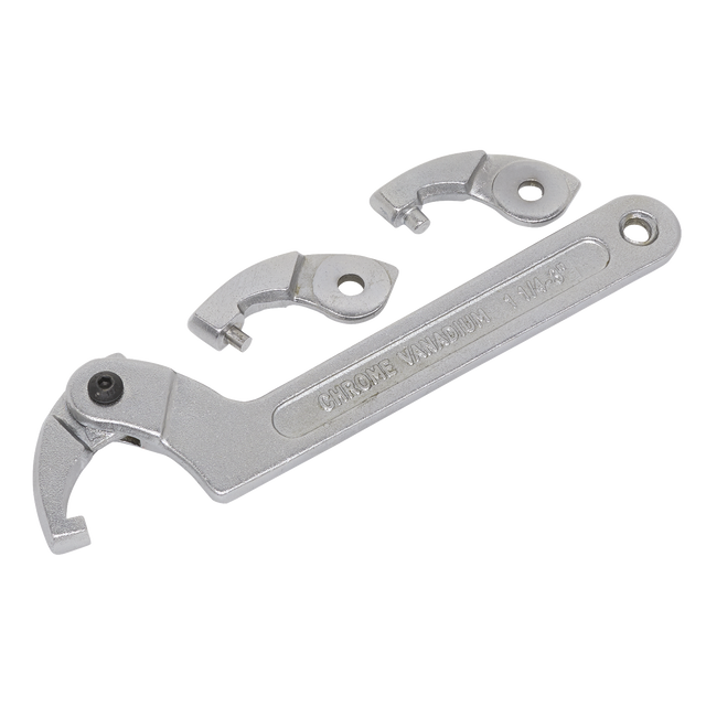 Sealey SMC2M Adjustable C-Spanner Hook & Pin Wrench Set 32-76mm 4pc