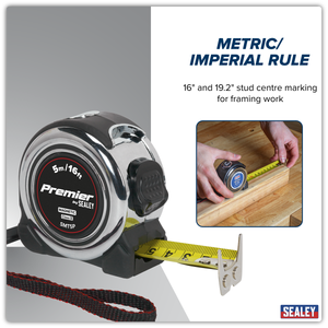 Sealey SMT5P Premier Professional Tape Measure 5m(16ft) - additional view 12