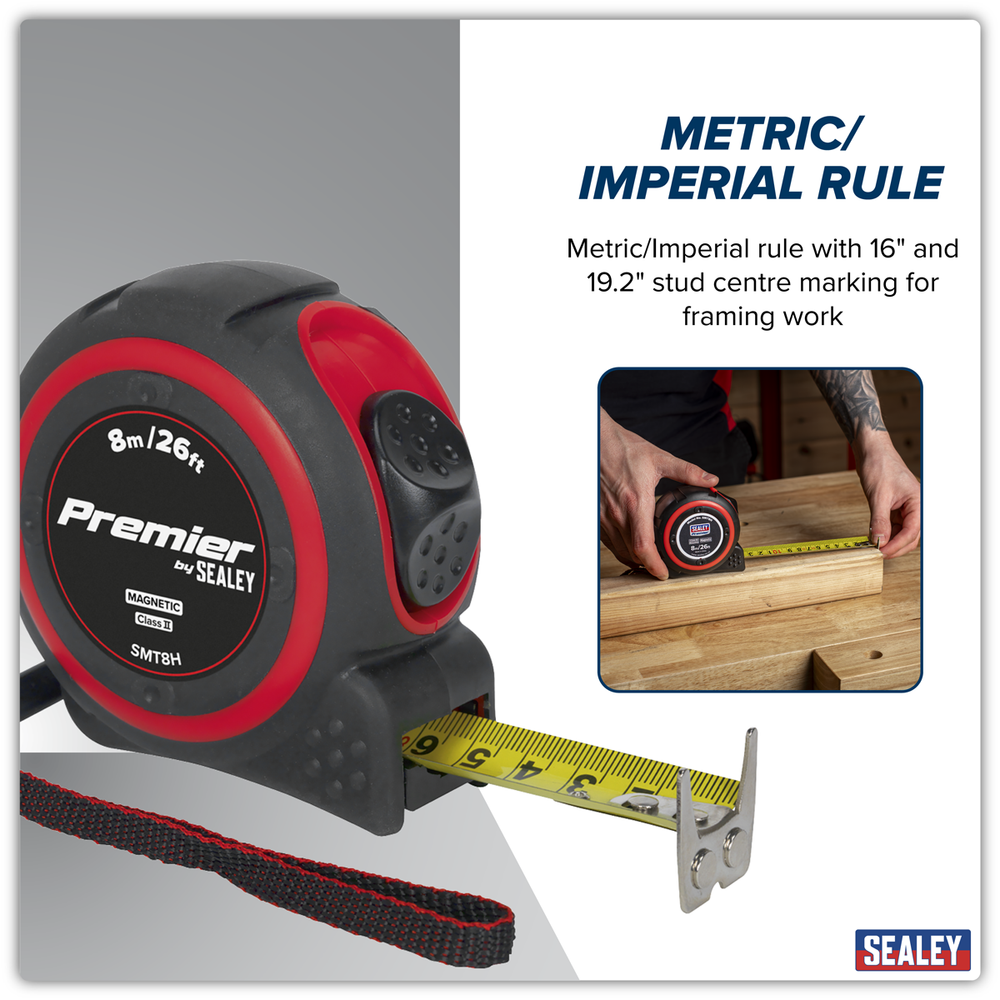 Sealey SMT8H Premier Heavy-Duty Tape Measure 8m(26ft) - additional view 9