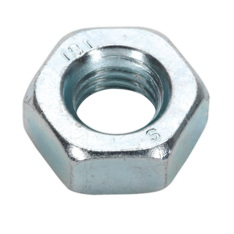 Sealey SN10 Zinc Plated Steel Nut M10, DIN 934 - Pack of 100