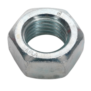 Sealey SN20 Zinc Plated Steel Nut M20, DIN 934 - Pack of 10