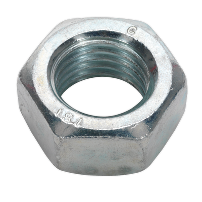 Sealey SN20 Zinc Plated Steel Nut M20, DIN 934 - Pack of 10