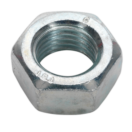 Sealey SN20 Zinc Plated Steel Nut M20, DIN 934 - Pack of 10