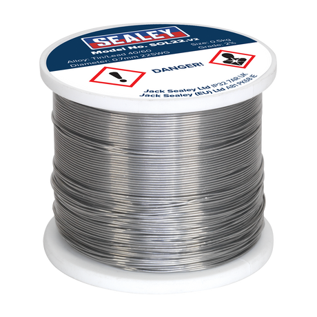 Sealey SOL22 Quick Flow Solder Wire 2% 0.7mm/22SWG 0.5kg Reel - additional view 2