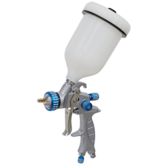 Sealey SP01 Premier Professional SP Gravity Feed Spray Gun 1.4mm Set-Up