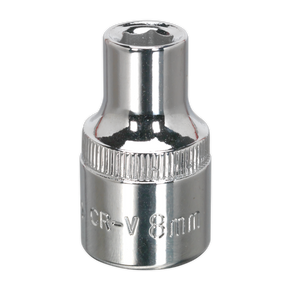 Sealey SP1208 Premier Fully Polished Socket 1/2"Sq Drive 8mm