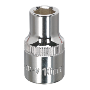 Sealey SP1210 Premier Fully Polished Socket 1/2"Sq Drive 10mm