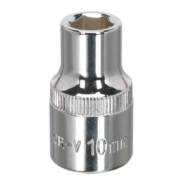 Sealey SP1210 Premier Fully Polished Socket 1/2"Sq Drive 10mm