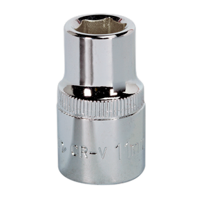 Sealey SP1211 Premier Fully Polished Socket 1/2"Sq Drive 11mm