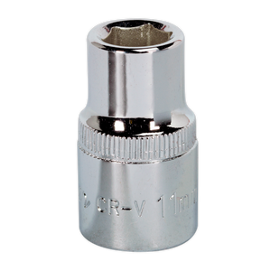 Sealey SP1211 Premier Fully Polished Socket 1/2"Sq Drive 11mm