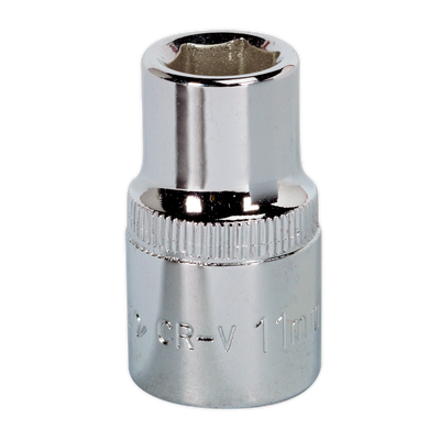 Sealey SP1211 Premier Fully Polished Socket 1/2"Sq Drive 11mm