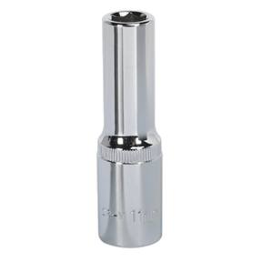 Sealey SP1211D Premier Fully Polished Deep Socket 1/2"Sq Drive 11mm