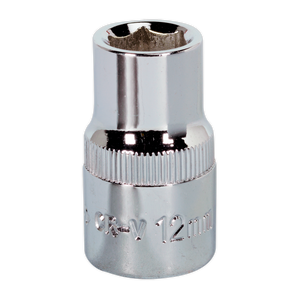 Sealey SP1212 Premier Fully Polished Socket 1/2"Sq Drive 12mm