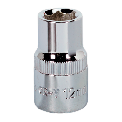 Sealey SP1212 Premier Fully Polished Socket 1/2"Sq Drive 12mm