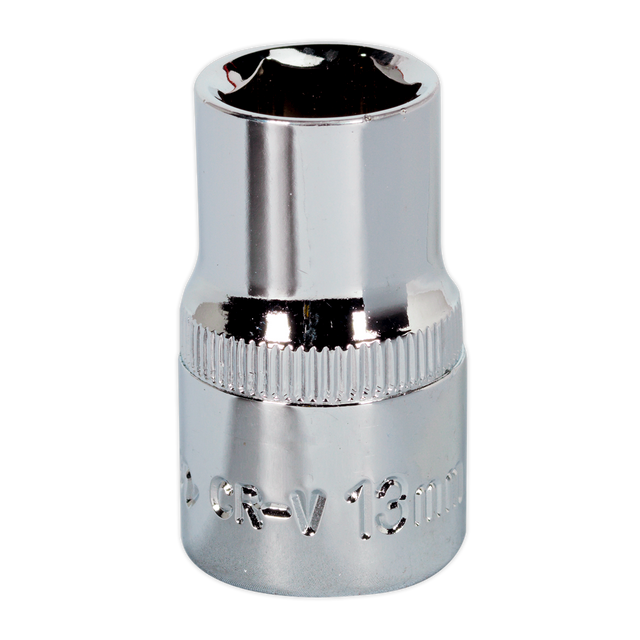 Sealey SP1213 Premier Fully Polished Socket 1/2"Sq Drive 13mm