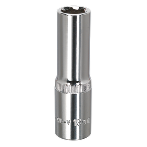 Sealey SP1213D Premier Fully Polished Deep Socket 1/2"Sq Drive 13mm