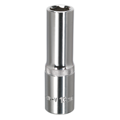 Sealey SP1213D Premier Fully Polished Deep Socket 1/2"Sq Drive 13mm