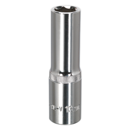 Sealey SP1213D Premier Fully Polished Deep Socket 1/2"Sq Drive 13mm