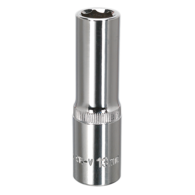 Sealey SP1213D Premier Fully Polished Deep Socket 1/2"Sq Drive 13mm