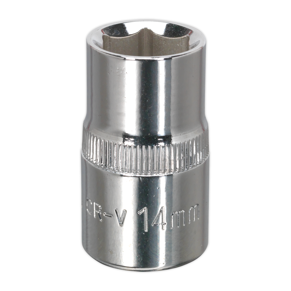 Sealey SP1214 Premier Fully Polished Socket 1/2"Sq Drive 14mm