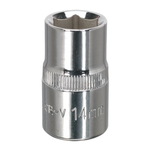 Sealey SP1214 Premier Fully Polished Socket 1/2"Sq Drive 14mm