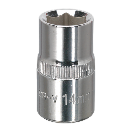 Sealey SP1214 Premier Fully Polished Socket 1/2"Sq Drive 14mm