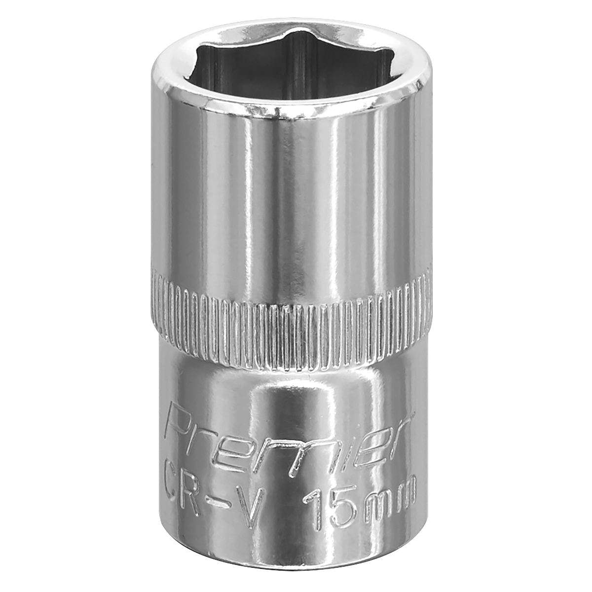 Sealey SP1215 Premier Fully Polished Socket 1/2"Sq Drive 15mm