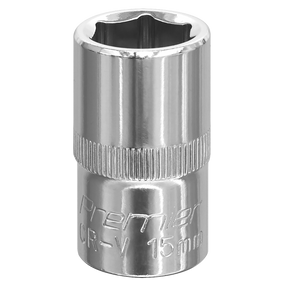 Sealey SP1215 Premier Fully Polished Socket 1/2"Sq Drive 15mm