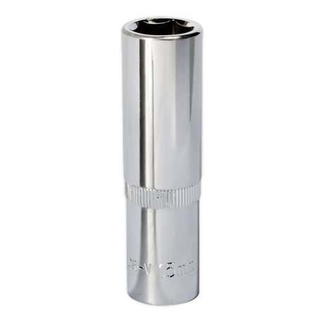 Sealey SP1215D Premier Fully Polished Deep Socket 1/2"Sq Drive 15mm