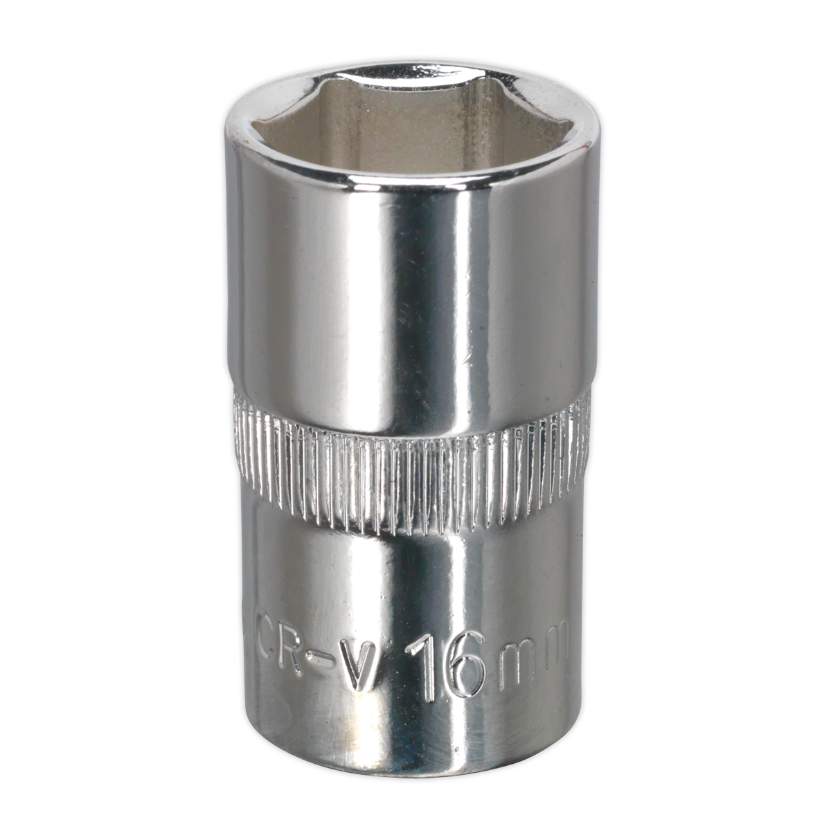 Sealey SP1216 Premier Fully Polished Socket 1/2"Sq Drive 16mm