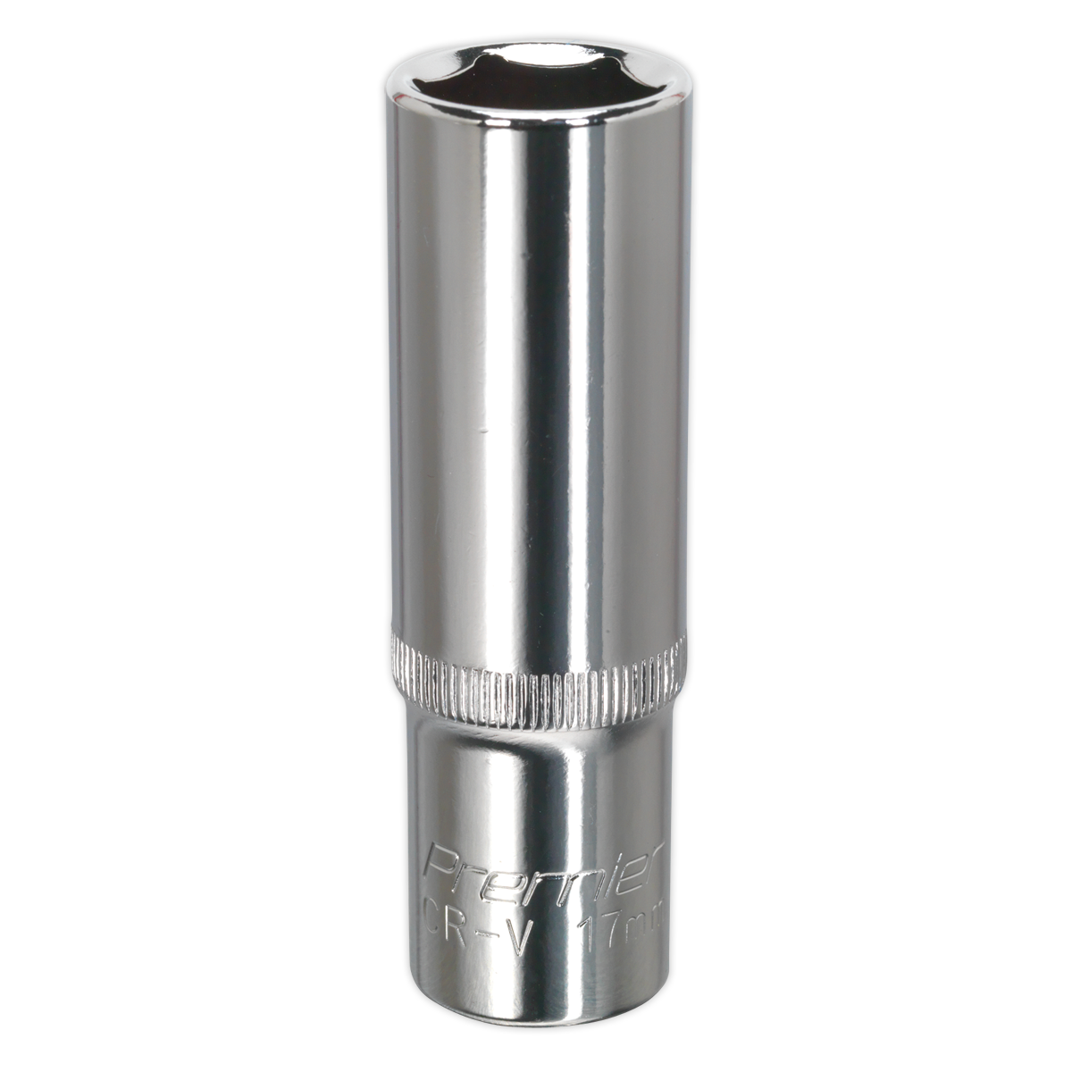 Sealey SP1217D Premier Fully Polished Deep Socket 1/2"Sq Drive 17mm