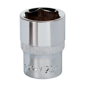 Sealey SP1220 Premier Fully Polished Socket 1/2"Sq Drive 20mm