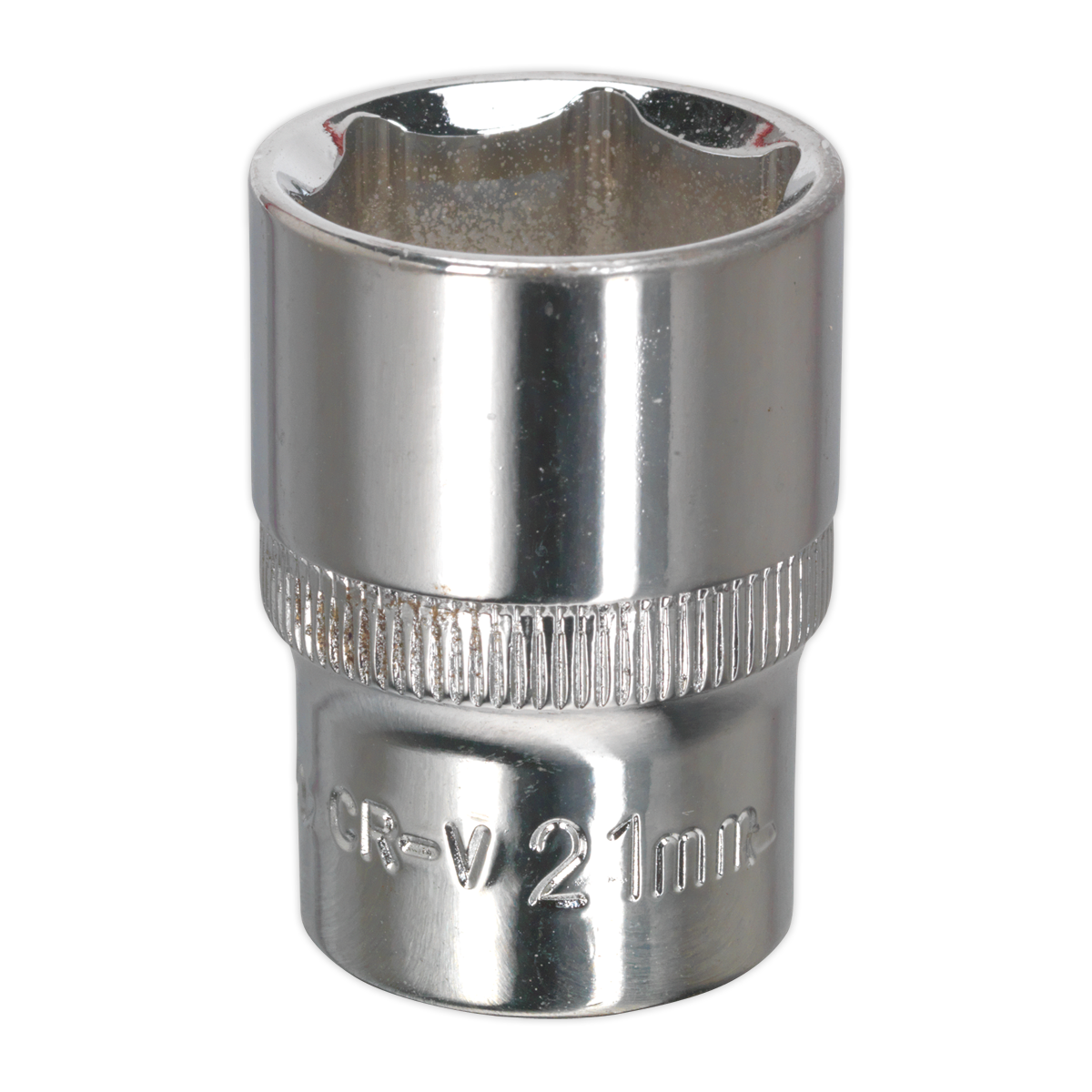 Sealey SP1221 Premier Fully Polished Socket 1/2"Sq Drive 21mm