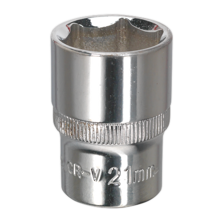 Sealey SP1221 Premier Fully Polished Socket 1/2"Sq Drive 21mm