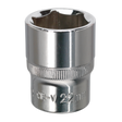 Sealey SP1222 Premier Fully Polished Socket 1/2"Sq Drive 22mm