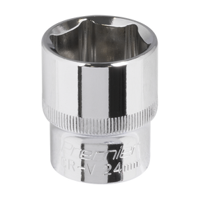 Sealey SP1224 Premier Fully Polished Socket 1/2"Sq Drive 24mm