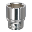 Sealey SP1226 Premier Fully Polished Socket 1/2"Sq Drive 26mm
