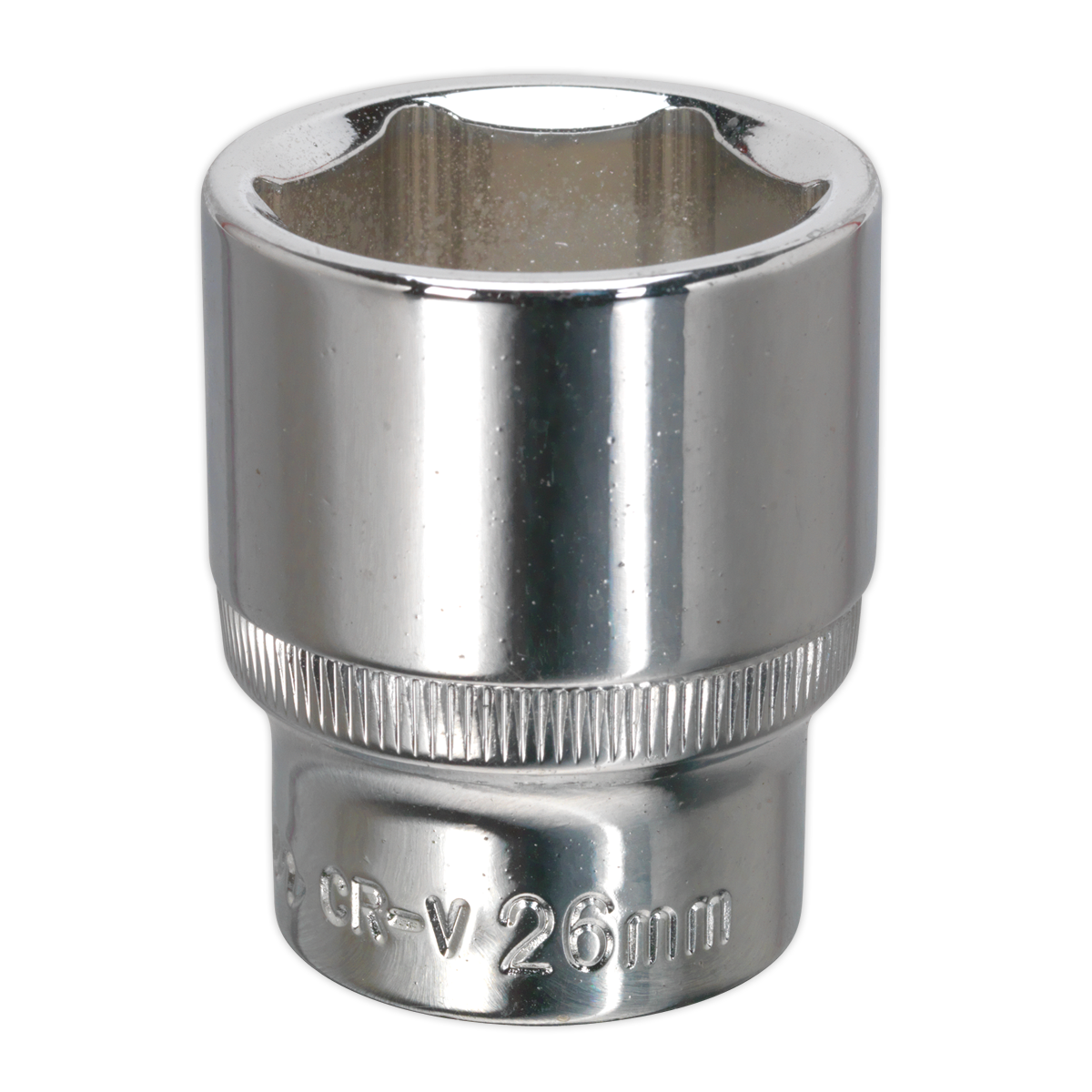 Sealey SP1226 Premier Fully Polished Socket 1/2"Sq Drive 26mm