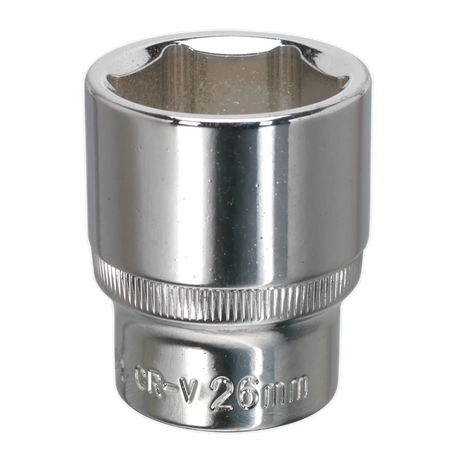 Sealey SP1226 Premier Fully Polished Socket 1/2"Sq Drive 26mm